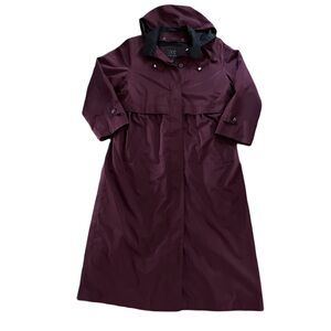 Vintage Fleet Street All Weather Trench Coat, Sz. 10, Wine Color
